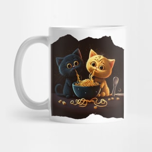 Cats eating Mug